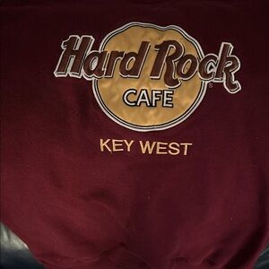 Hard Rock Cafe Burgundy and Gold Key West Top